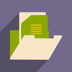 flat with shadow icon and mobile application vector image