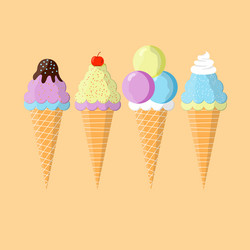 Ice cream set vector