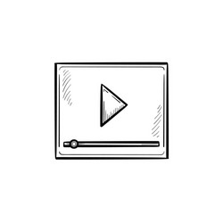 Online streaming hand drawn outline doodle icon vector