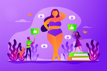 Body positive abstract concept Royalty Free Vector Image
