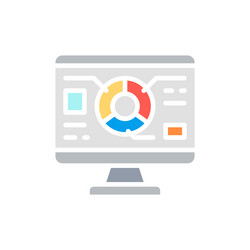 graph diagram programming seo white line vector image