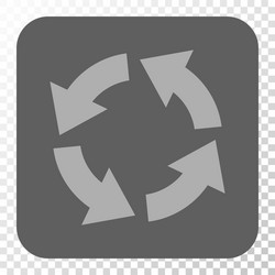 circulation rounded square button vector image
