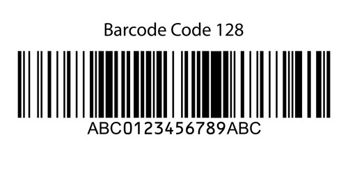 code 128 barcode isolated on white background vector