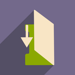 flat with shadow icon and mobile application vector image