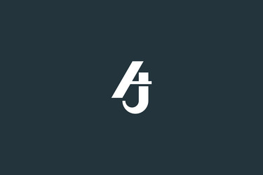 Minimal letter aj logo design template Royalty Free Vector
