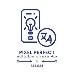 language learning app linear desktop icon vector image