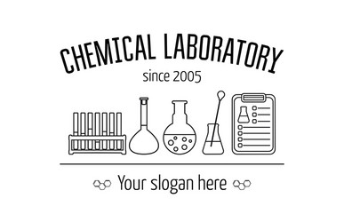 logo for the chemical medical research vector