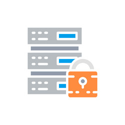 safe server data center web hosting white vector image