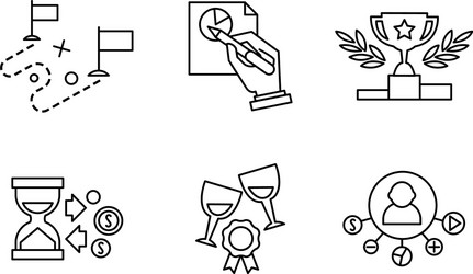 seo line icons set search engine optimization vector image