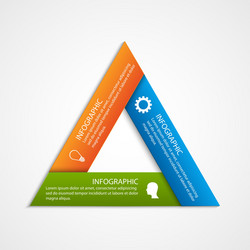 Triangle infographic template for cycle Royalty Free Vector