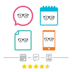 coder sign icon programmer symbol vector image
