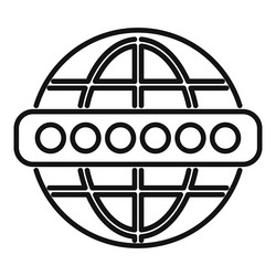 globe with loading bar showing progress vector image