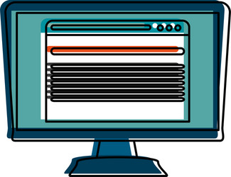 Tab open on computer screen icon image vector