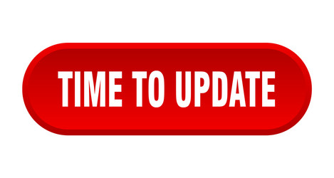 time to update button rounded red vector image