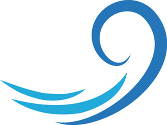 Wave graphic design template isolated Royalty Free Vector