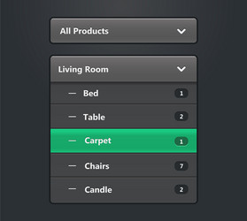 Website Dropdown Menu UI Element vector image