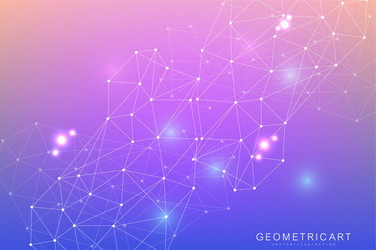 geometric abstract background with connected line vector image