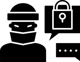 hacking access system black icon sign vector image