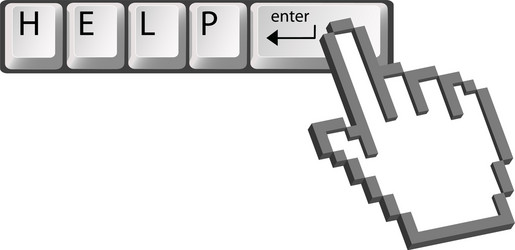 Outline set of education computer keyboard Vector Image