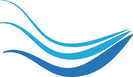 Wave graphic design template isolated Royalty Free Vector