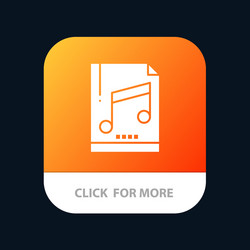 Audio computer file mp3 sample mobile app button vector