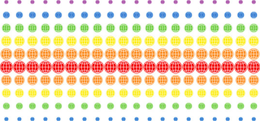 internet shape halftone spectrum array vector image