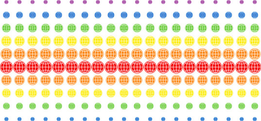 Internet shape halftone spectrum array vector