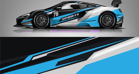 Racing Car Wrap Pattern Vector Image