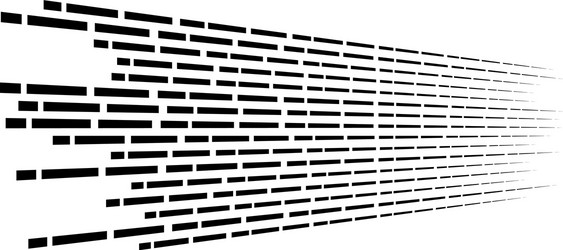 random 3d dashed lines in perspective segmented vector image