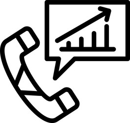 call analytics linear style icon design vector image