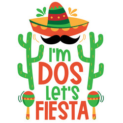 fiesta lettering template Vector Image