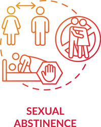 Sexual abstinence concept icon vector