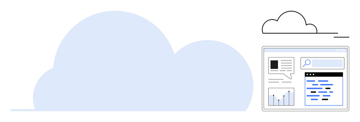 cloud computing technology with data management vector image