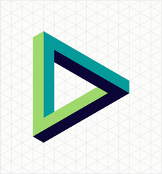 Impossible Triangle Shape - Isometric vector image