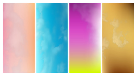 modern colorful gradient background with clouds vector image