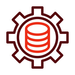 process data thick line two color icons vector image
