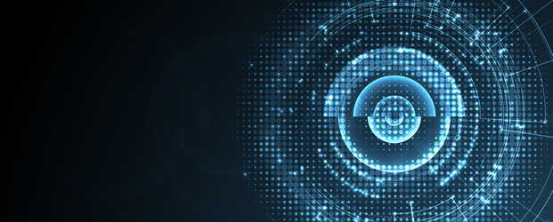 abstract digital cloud computing technology vector image