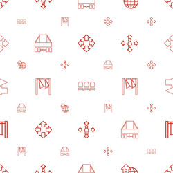back icons pattern seamless white background vector image