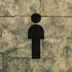 Man restroom flat modern web button and space vector