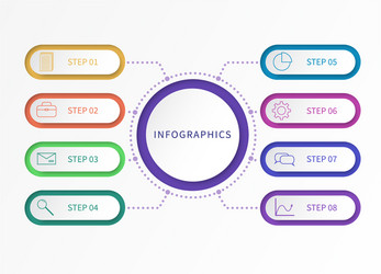 Process Flow Chart Business Data vector image