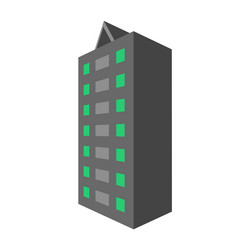 a modern multi-storey building with complex vector image