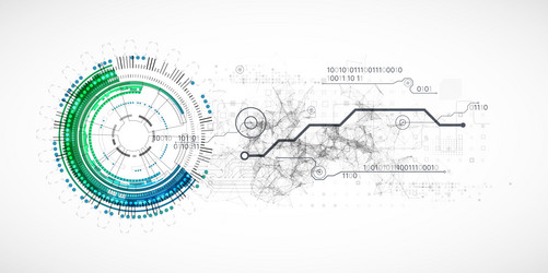 abstraction on the theme of tech circles vector image