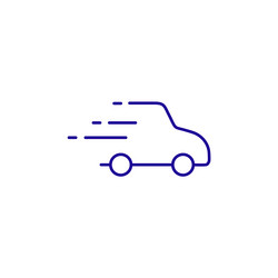 delivery car fast deliver line icon vector