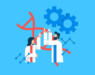 Scientists in a Lab Setting vector image