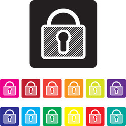 secure website icon set vector image