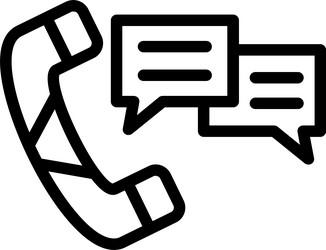 call scripting linear style icon design vector image