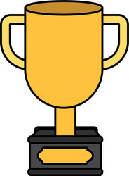 Champion trophy cartoon Royalty Free Vector Image