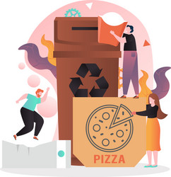 garbage concept for web banner website vector image