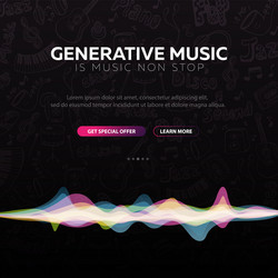 generative music created ai vector image