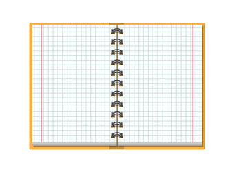 notebook checked school paper vector